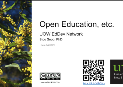 Open Education, etc. An overview of OER, Open Education and Open Practices (July 2021)