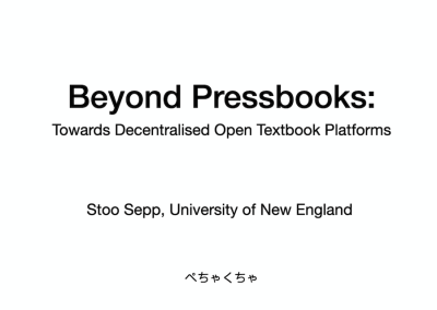 Beyond Pressbooks: Towards Decentralised Open Textbook Platforms